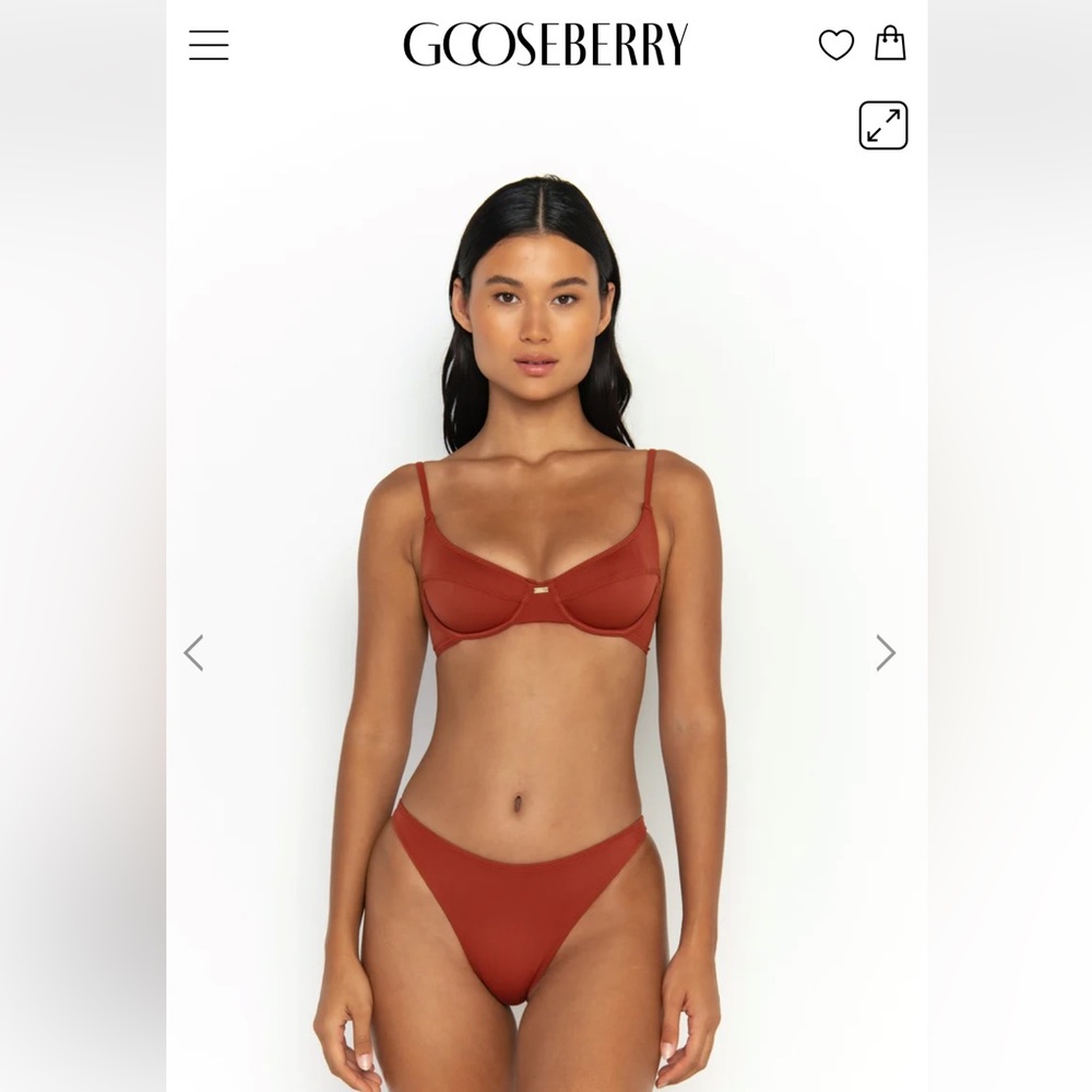 Gooseberry sculpting Top in Rum - M brand new
